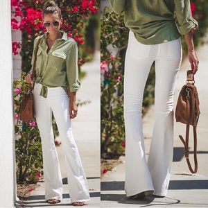 White flare denim - Vici Dolls